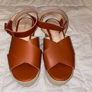 ALOHAS Tan Wedge Sandals